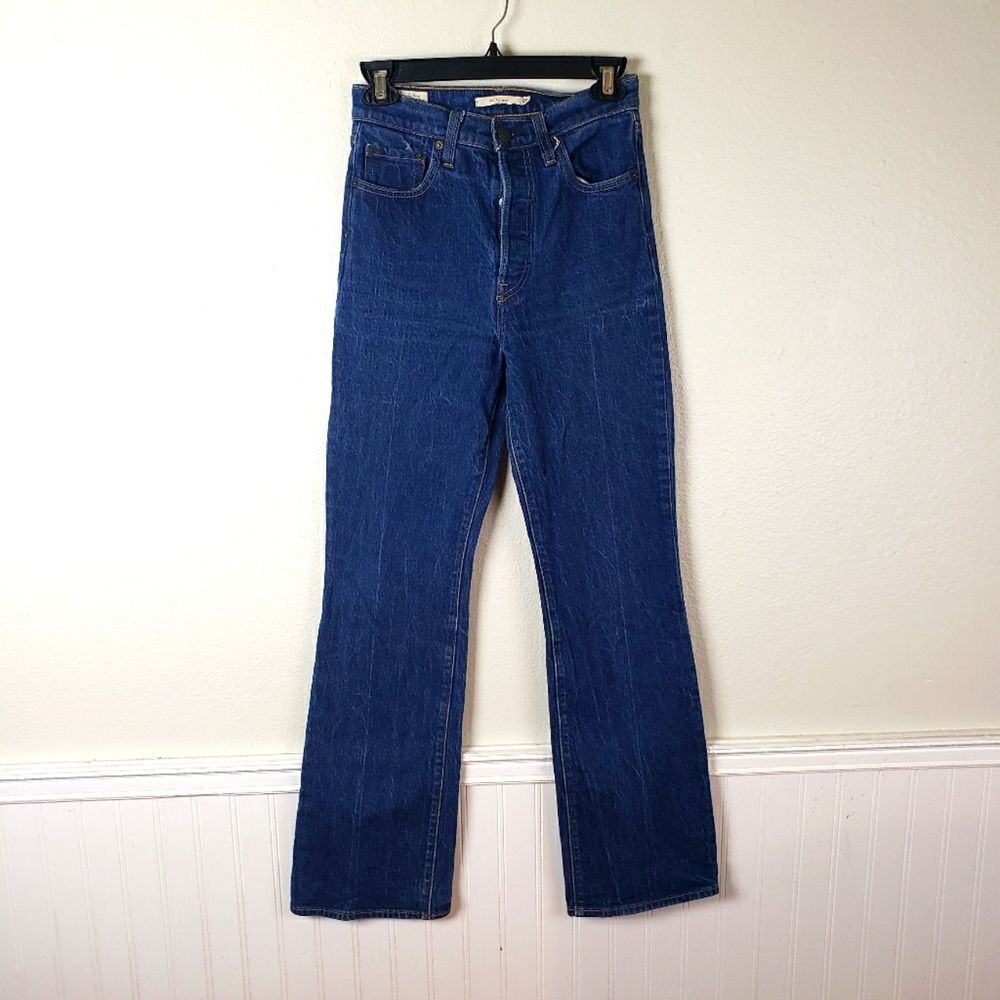 Levi Women's Ribcage Bootcut High-Rise Medium Denim Wash Jeans Size 26/Small